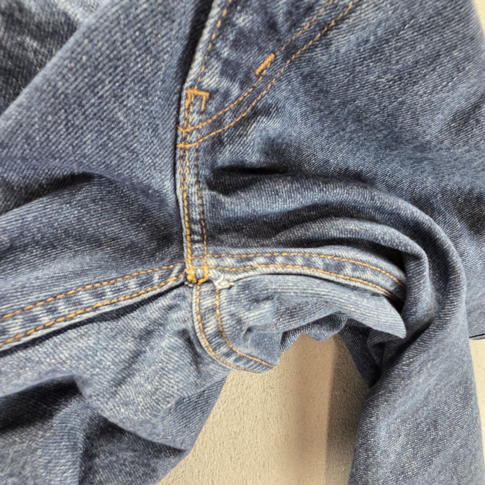 Levis 505 Jeans Mens Blue Medium Wash Regular Straight Denim Zip Fly Fits 36x30 - Picture 15 of 16